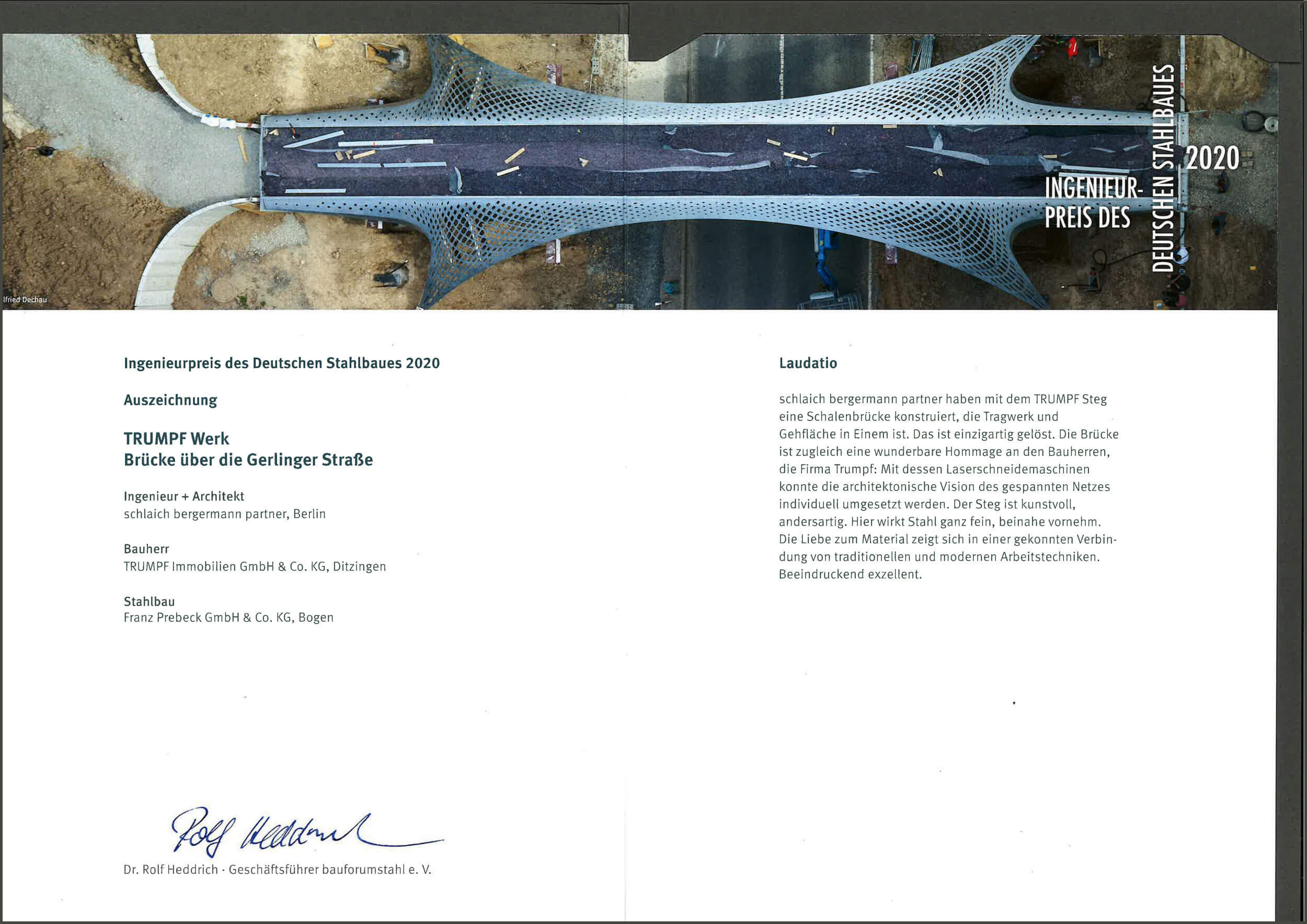 Ingenieurpreis Stahlbau 2020